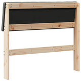Upholstered Headboard Dark Grey 90 cm Solid Pine Wood 879250
