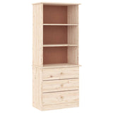 Bookcase with Drawers ALTA 60x35x142 cm Solid Wood Pine 353951