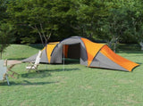 Camping Tent 6 Persons Grey and Orange 93186