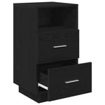 ZNTS Bedside Cabinets 2 pcs with 2 Drawers Black 36x36x68 cm 858581