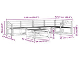 Outdoor Sofa Set 6 pcs White Solid Acacia Wood 3387678