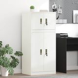 Storage Cabinet 2 pcs White 60 x 40 x 130 cm Steel Lockable 3438692