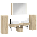 Bathroom Furniture Set 6 pcs Sonoma Oak 3407137