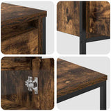 Bathroom Furniture Set with Shelf 3 pcs Smoked Oak and Black 3328396
