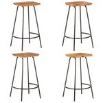 ZNTS Bar Stools 4 pcs Solid Acacia Wood 320652