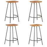 ZNTS Bar Stools 4 pcs Solid Acacia Wood 320652