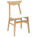 Dining Chairs 2 pcs Natural 42 x 47.5 x 81 cm Solid Rubber Wood 42020437
