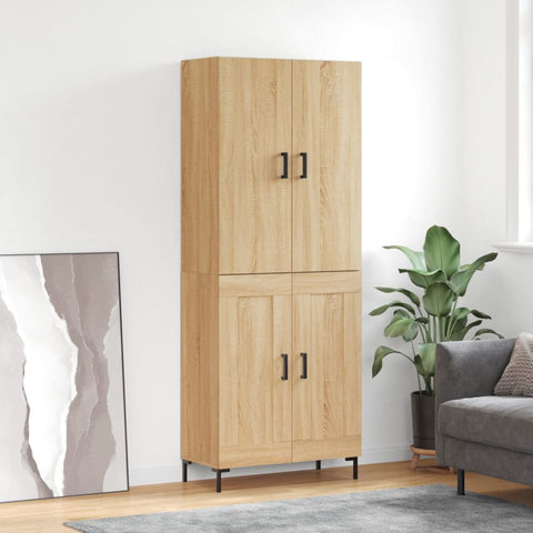 Highboard Sonoma Oak 69.5x34x180 cm Engineered Wood 3195790