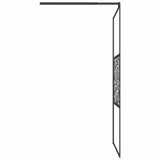 Shower walls Black 100 x 195 cm Glass and Aluminium 151882
