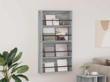 Magazine Rack 2 pcs Grey Sonoma 60 x 12 x 70 cm Engineered Wood 890835