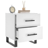 Bedside Cabinet White 40x35x47.5 cm Engineered Wood 827356