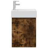 Bathroom Vanity Unit with Tap Smoked Oak 45.5 x 25.5 x 84 cm 889486