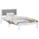 Bed Frame with Upholstered Headboard Light Grey 100 x 200 cm 878283