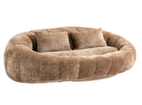 GOMYWAY Oversized Bean Bag Chair for Adults Kids 2 Seat Bean Bag Sofa with 2 Pillows, Comfy Chenille W2678P489520
