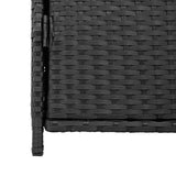 Garden Storage Cabinet Black 55x59x80 cm Poly Rattan 365551