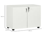 Two-Tier Locking Office Storage Cabinet - White T3398P340990