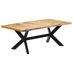 ZNTS Dining Table 200x100x75 cm Solid Mango Wood 247427