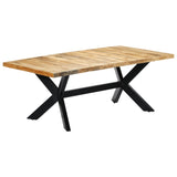 ZNTS Dining Table 200x100x75 cm Solid Mango Wood 247427