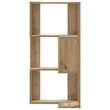 Corner Bookcase 3-Tier Artisian Oak 50x50x102 cm Engineered Wood 852599