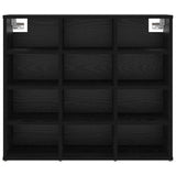 Shoe Cabinet Black Oak 77.5 x 30 x 67 cm Engineered Wood 875214