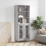 Highboard Grey Sonoma 69.5x34x180 cm Engineered Wood 3189307