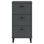 Bedside Cabinet VIKEN Anthracite Grey Engineered Wood 374919
