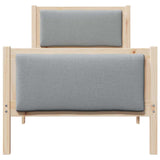 Bed Frame with Headboard Light Grey 75 x 190 cm Fabric 878369