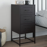 Bedside Cabinet Black 36x39x78 cm Steel 846578
