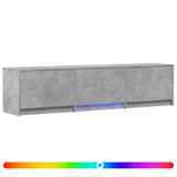 TV Cabinet with LED with LED Concrete Grey 165 x 34 x 40 cm 3418713