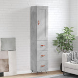 Highboard Concrete Grey 34.5x34x180 cm Engineered Wood 3200173