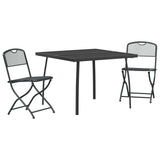 Outdoor Furniture Set Folding 3 pcs Anthracite Iron and Steel 3422894