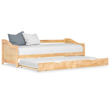 Pull-out Sofa Bed Frame without Mattress Pinewood 90x200 cm 283150