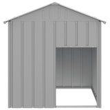 Dog House with Roof Light Grey 117x103x123 cm Galvanised Steel 172350