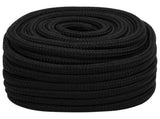 Multipurpose Utility Rope 25 mm 25 m Black Polyester 3473400