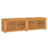 Garden Storage Box with Bag 200x50x55 cm Solid Wood Teak 363274