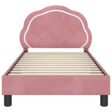 Children's Bed Frame with Headboard Pink 80 x 160 cm Velvet 42010904