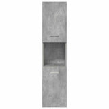 ZNTS 5 Piece Bathroom Furniture Set Concrete Grey Engineered Wood 3324897