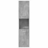 4 Piece Bathroom Furniture Set Concrete Grey Engineered Wood 3324899