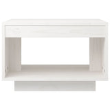 Coffee Table White 50x50x33.5 cm Solid Pinewood 808504