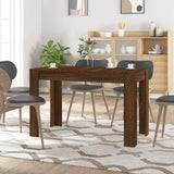 Dining Table Brown Oak 120x60x76 cm Engineered Wood 838191