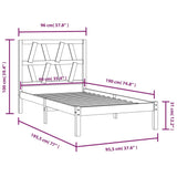 Bed Frame without Mattress Solid Wood Single 3103963