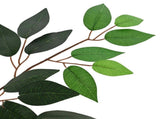 Artificial Ficus Plant Green 85 x 18 x 160 cm Fabric and Wood 42042067