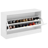 Shoe Storage Bench White 80x24x45 cm 243050