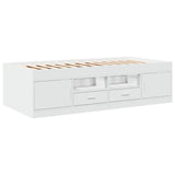 Bed Frame with Storage White 80 x 200 cm Engineered Wood 3429493