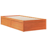 Bookcase Bed without Mattress Wax Brown 90x190cm Solid Wood Pine 3324483
