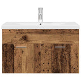 Sink Cabinet with Built-in Basin and Faucet Old Wood 3328907