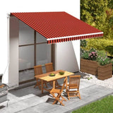 Awning Top Sunshade Canvas Orange and Brown 4x3 m 145724