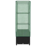 Raised Bed with Greenhouse Cover Rattan Look 80x40x138 cm 4015814