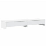 Monitor Stand with Drawers White 100x27x15 cm Engineered Wood 854670