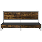 Metal Bed Frame without Mattress Smoked Oak 183x213 cm 3301378